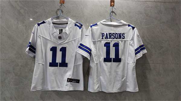 Women%27s Dallas Cowboys #11 Micah Parsons White 2023 F.U.S.E. Limited Stitched Jersey
